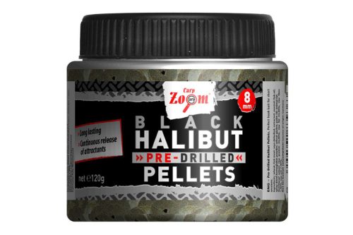 Carp Zoom fekete, fúrt halibut horogpellet 15mm 120g
