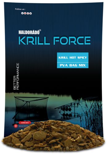 Haldorádó KRILL FORCE PVA Bag Mix - Krill Hot Spicy 600g