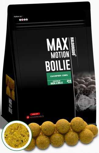 HALDORÁDÓ MAX MOTION Boilie Premium Soluble 24 mm - Champion Corn