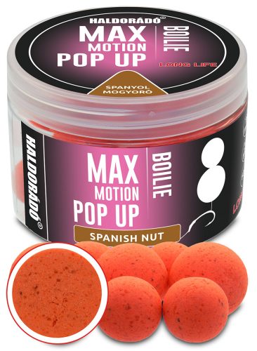 HALDORÁDÓ MAX MOTION Boilie Pop Up 16, 20 mm - Spanyol Mogyoró