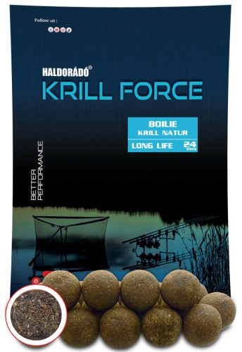 Haldorádó KRILL FORCE Boilie Long Life 24 mm - Krill Natur 700g