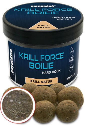 Haldorádó KRILL FORCE Boilie Hard Hook Wafter 16, 20 mm - Krill Natur 70g