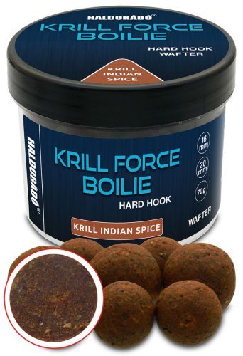 Haldorádó KRILL FORCE Boilie Hard Hook Wafter 16, 20 mm - Krill Indian Spice 70g