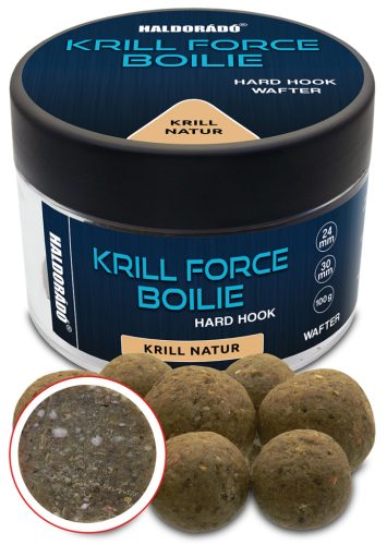 Haldorádó KRILL FORCE Boilie Hard Hook Wafter 24, 30 mm - Krill Natur 70g