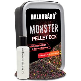   Haldorádó MONSTER Pellet Box - Tonhal & Szúnyoglárva 400g