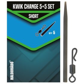  Haldorádó Kwik Change 5+5 Set Short - extra gyors horogelőke kapocs + gumikúp, rövid