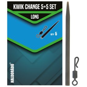   Haldorádó Kwik Change 5+5 Set Long - extra gyors horogelőke kapocs + gumikúp, hosszú