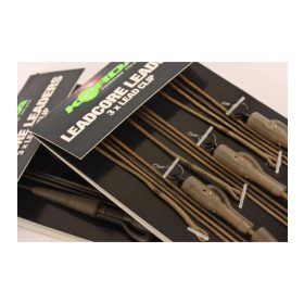   Korda Leadcore Leaders 3x Hybrid Lead Clip RING SWIVEL Gravel Brown
