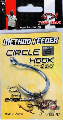 Top Mix Method feeder Circle Barbless hook