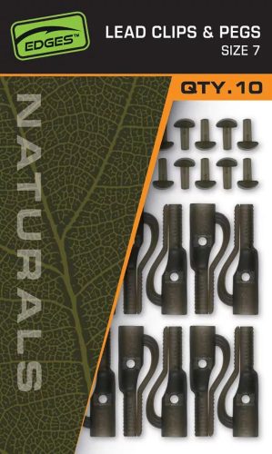 Fox Edges Naturals Size 7 Lead Clips & Pegs Ólomklipsz