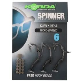 Korda Spinner Hook Sections Kurv Shank Micro-Barbed 6